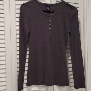 Gray Long Sleeve Top